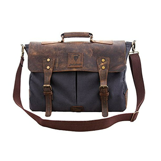 Tuzech Satchel Cross Body Messenger Bag Leather Bag Fits Laptop 11 Inches 